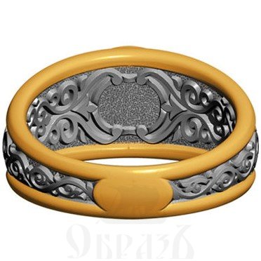 православное кольцо «георгий победоносец», серебро 925 пробы с золочением (арт. 07.066)