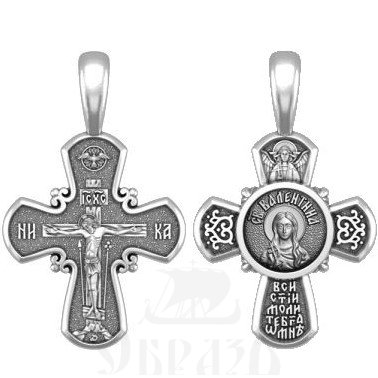 крест святая мученица валентина кесарийская, серебро 925 проба (арт. 33.007)