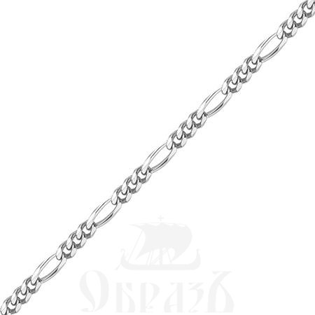 цепь плетение "фигаро" (cartie) 3х1 с алмазной огранкой серебро 925 пробы (арт. 9003060)